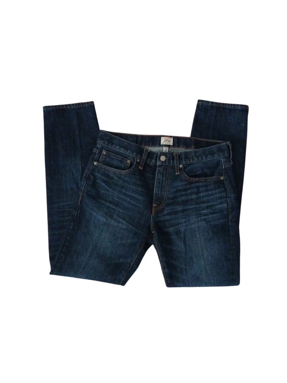J.Crew 484 Slim Tapered Jeans Mens 33x32 Blue Dark Wash Cotton Denim Casual Pant